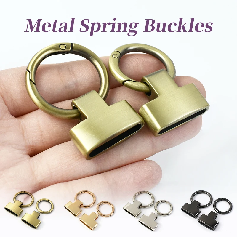 

2Pcs Metal Strap Buckle 20/25mm O Ring Keychain Carabiner Clip Handbag Webbing Hanger Spring Rings Stopper Connect Loop Hook