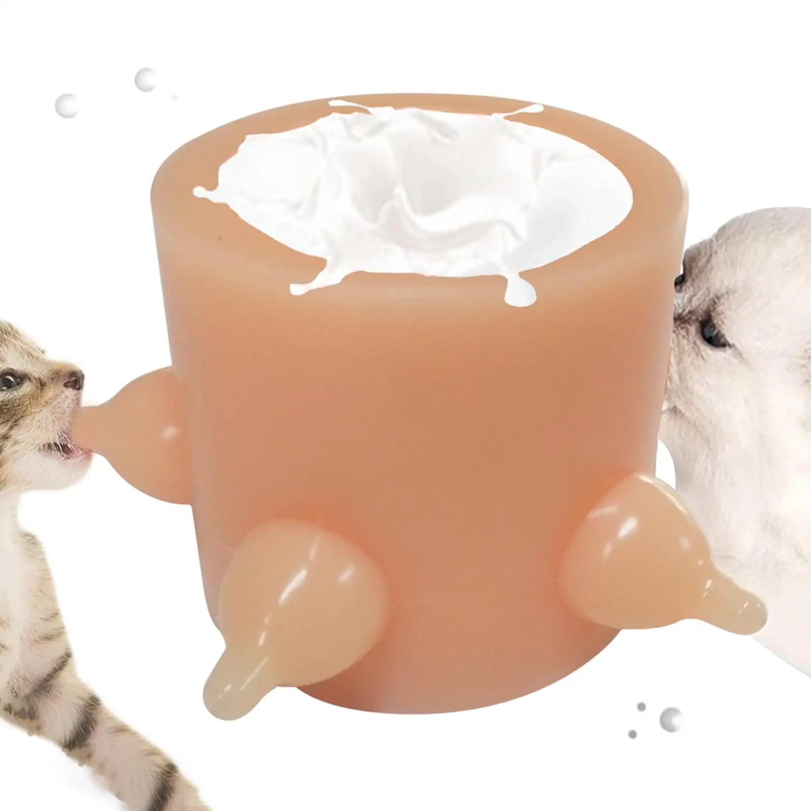 Bubble Milk Bowl Silicone 5 Nipples Kitten Rabbit Puppy Nursing Station Milk Feeder Pet Nursing Bottle