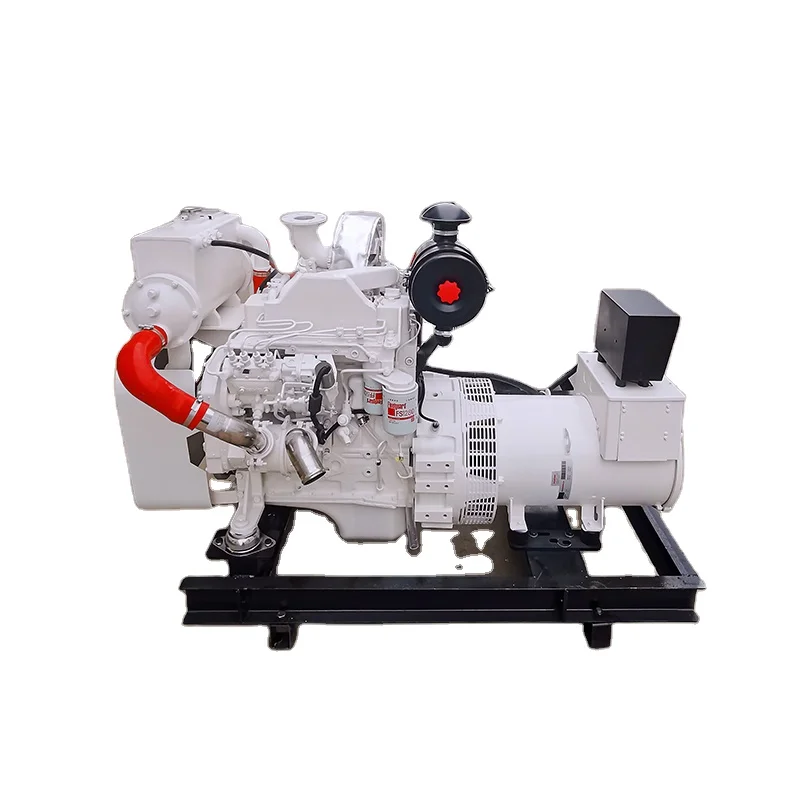 Genuine engine and generator 4BTA3.9-G2 38kva / 30kw genset for Marine / Boat Made by DCEC