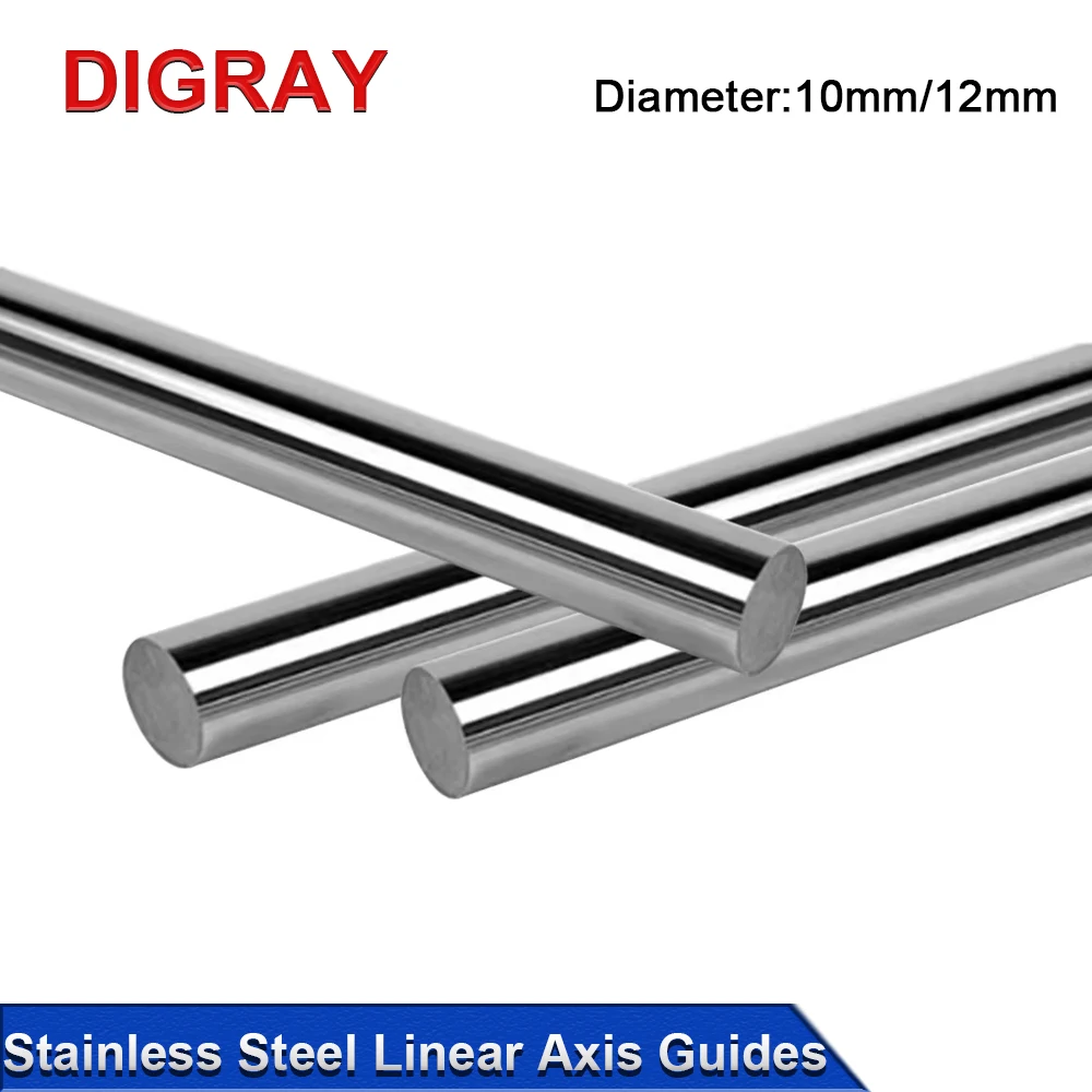 

DIGRAY Stainless Steel Connecting Drive Rod Diameter 10mm/12mm Machine Tool Linear Axis Guide Optical Axis Guide Rail