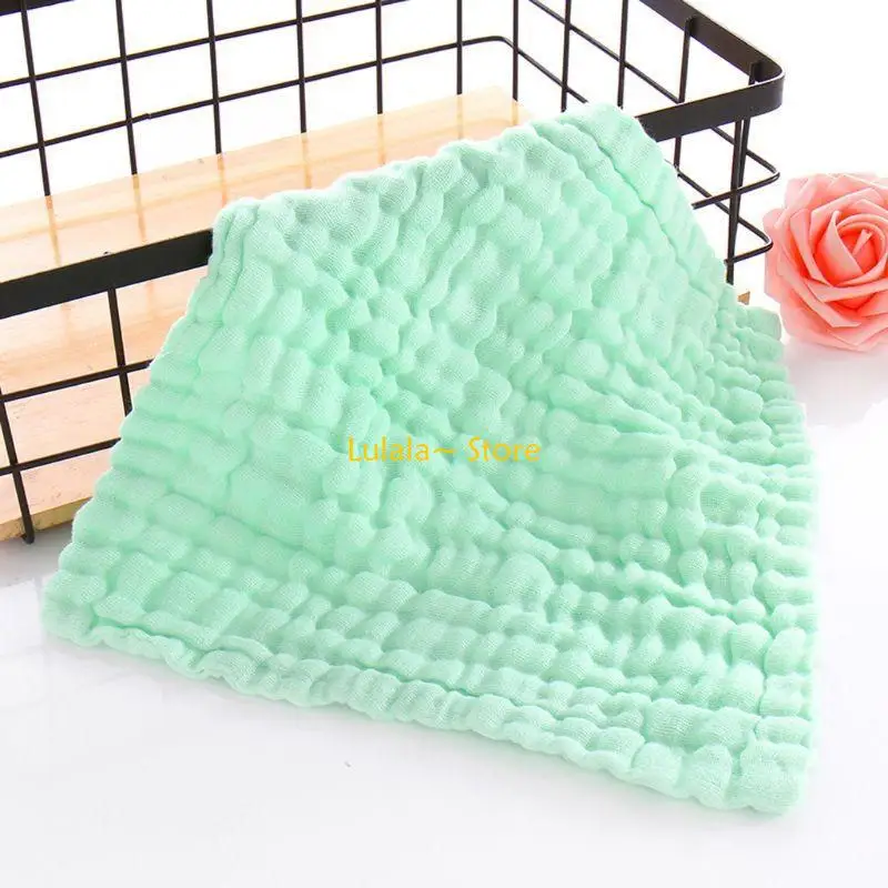 Y4QA 5pcs/lot Baby Handkerchief Gauze Baby Bibs Square Towel 30x30cm Muslin Cotton Infant Face Towel Wipe Cloth