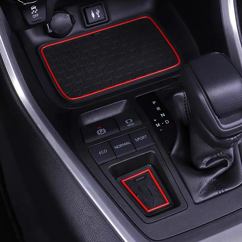 Non-slip Auto Interior Door Gate Pad Cup Coaster For Toyota RAV4 2019- 2021 2022 2023 2024 XA50 RAV 4 50 Car Slot Mat Accessorie