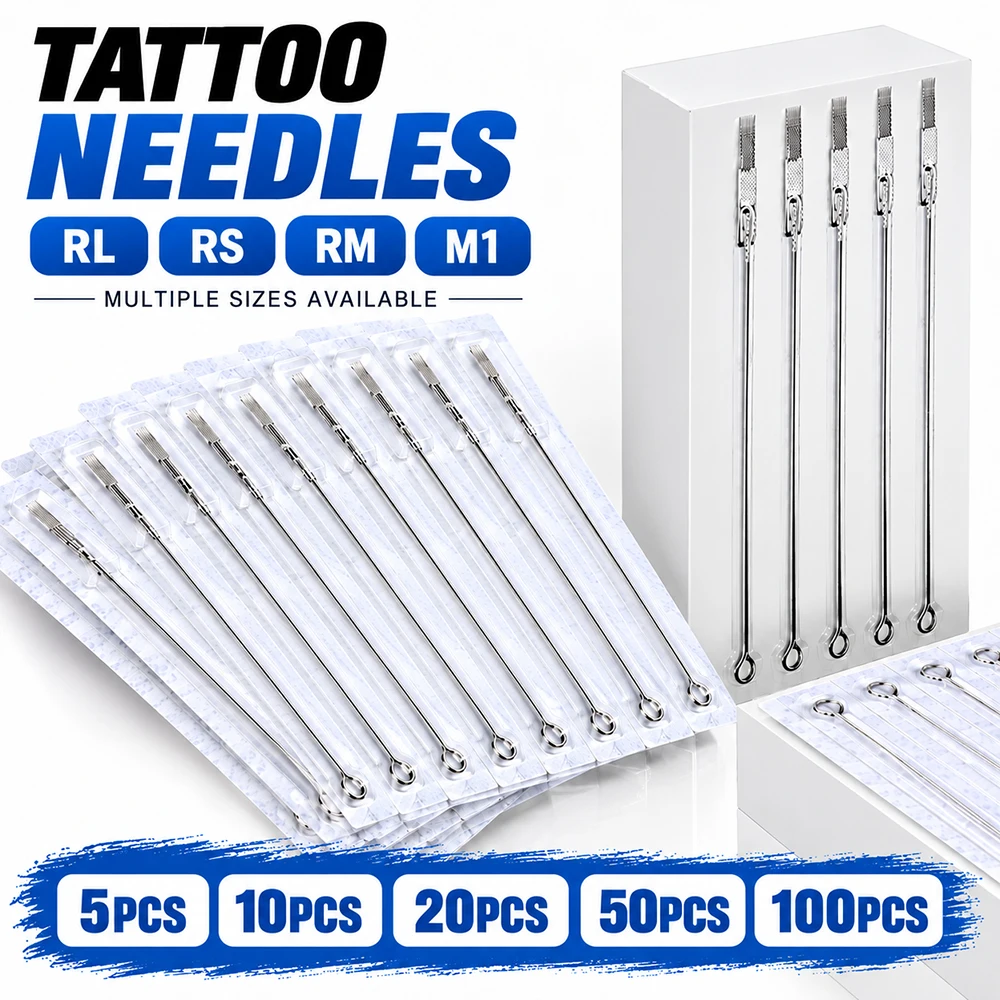 50/20//10/5PCS Sterilisierte Tattoo Nadeln 1 3 5 7 9 11 13 14 15RL RS M1 RM Tattoo Nadel für Tattoo Permanent Make-Up Maschine