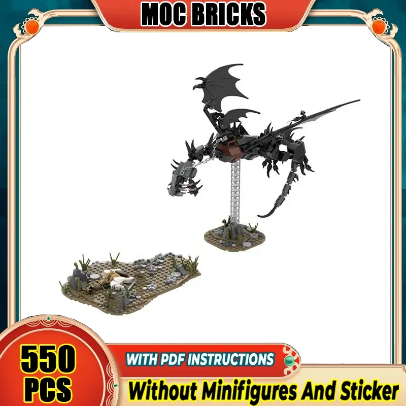 

Волшебные кольца Moc, строительный блок, сцена из фильма, модель короля ведьмы, замок, кирпичи, сделай сам, сборка, праздничные конструкции, игрушки, подарки