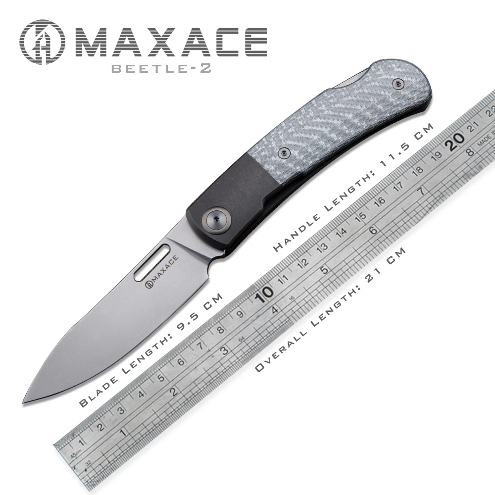 Maxace Beetle -2.0 CPM-MAGNACUT  Bone Inlay Folding Knife Tactical Survival Knife for Hunting Camping Fishing Fruit Cutting Tool