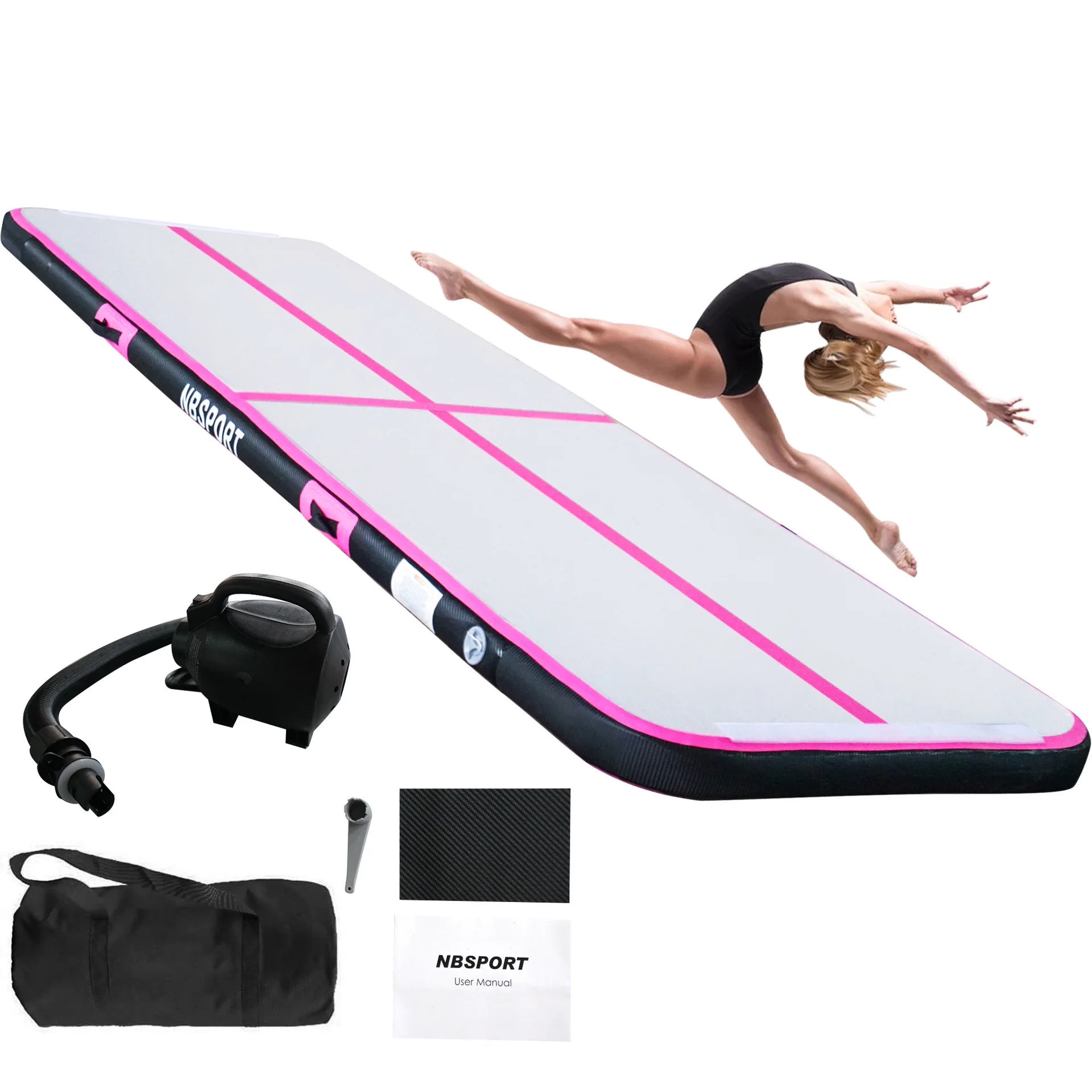 Wholesale 5m 4m 3m Dwf Airtrack Physics Inflat Air Floor Airtracker Gymnastics Equipment Air Track Inflatable Tumble 10cm 20cm