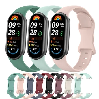 Silikonarmband für Xiaomi Mi Band 8 9 Bands NFC Sportarmband für Xiaomi Watch 8 9 Smartwatch Band Armband Correa Zubehör