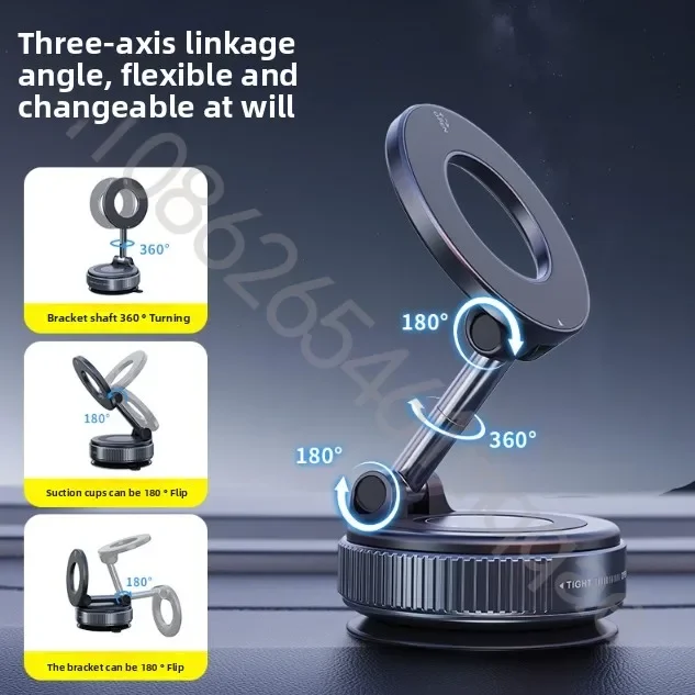 360 Rotation Car Phone Holder Super Strong Magnet Foldable Mount Compatible Phone Android Best Driving Gift Accessory