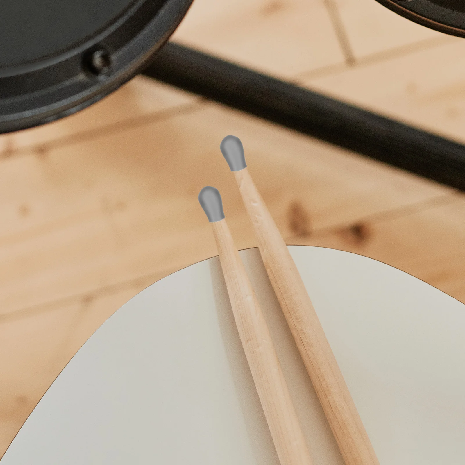 

10pcs Drumstick Protector Silent Tips Mute Caps Practice Durable Lightweight Percussion Accessories Drumming Skill Enhancer