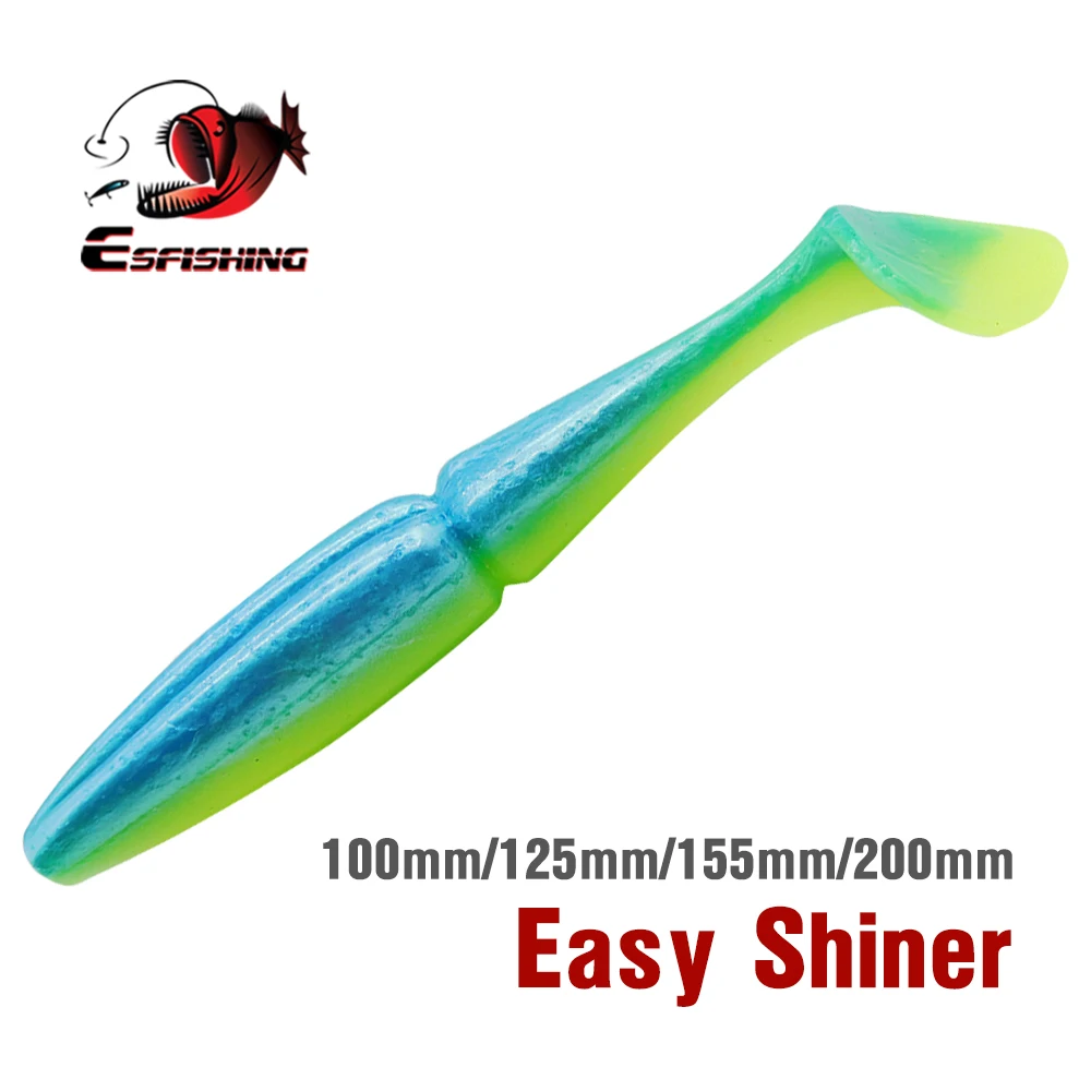 Leurres de pêche KESFISHING Easy Shiner 100 125 155 200mm, appâts souples en silicone, leurre artificiel pour brochet et truite