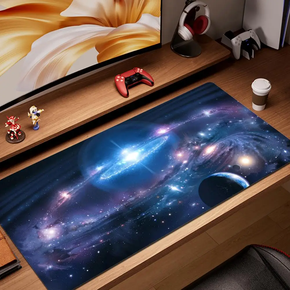 

Starry Sky Colourful and Stylish Design Large Non-Slip Mouse Pad Computer Office Table Mats Gaming Accessories Long Carpet Rug