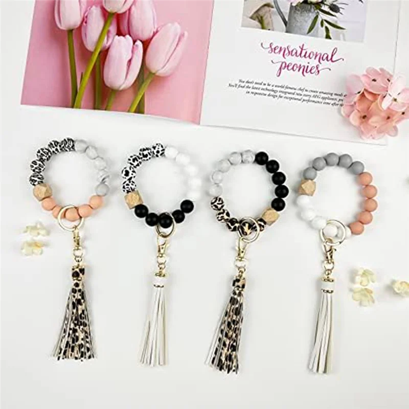 

Набор резиновых бусин 15 мм для изготовления брелоков, для ремешков для браслетов с брелоками и кисточками