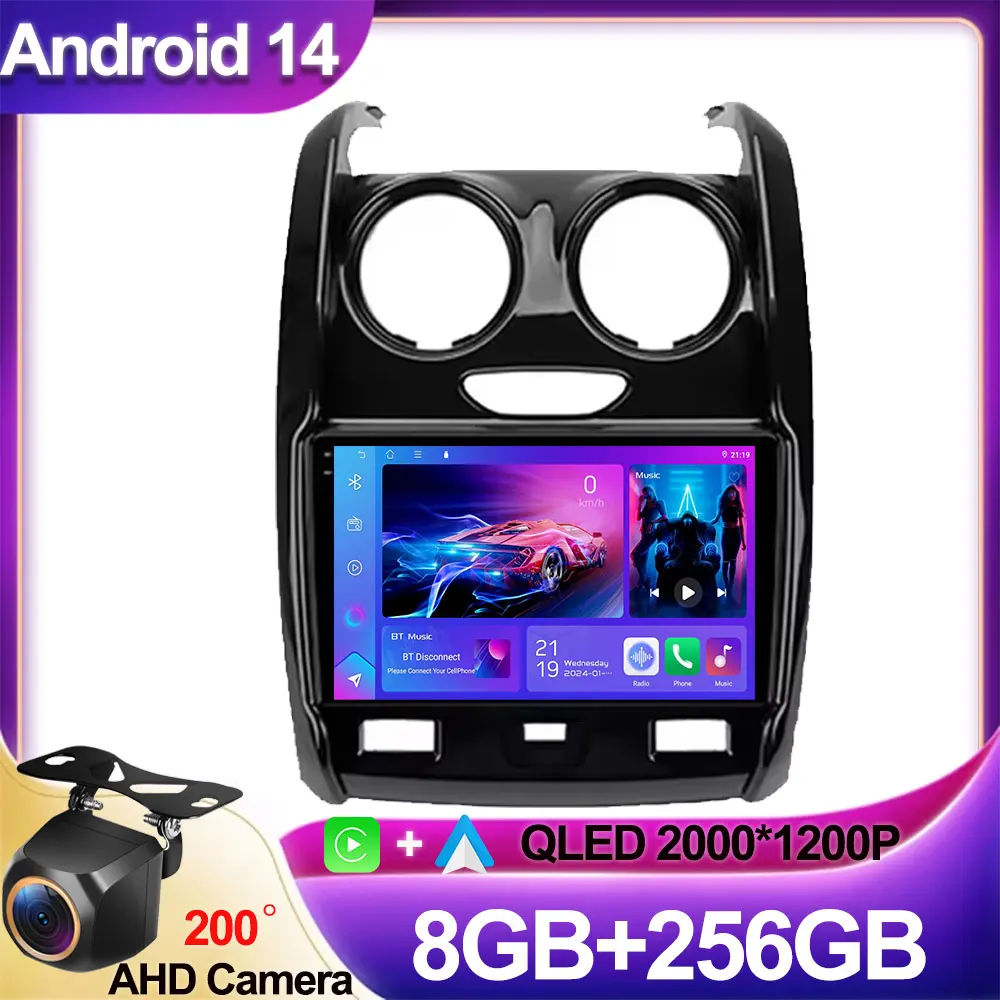 

Android14 For Renault Duster 2015-2021 For LADA Largus 2021 Car Radio Auto motivo Carplay Screen Navigation GPS Auto Multimedia