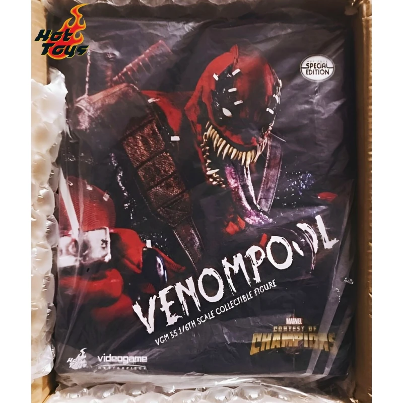 Original Genuine Hottoys Venompool Marvel Contest Of Champions 1:6  Movie Characters Portrait Model Toy Gifts 36.5cm In Stock