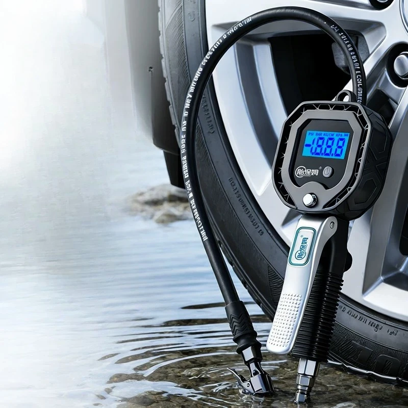 

Car tire inflation barometer, tire pressure digital display, inflation meter, tire pressure gun, electronic inflation meter,