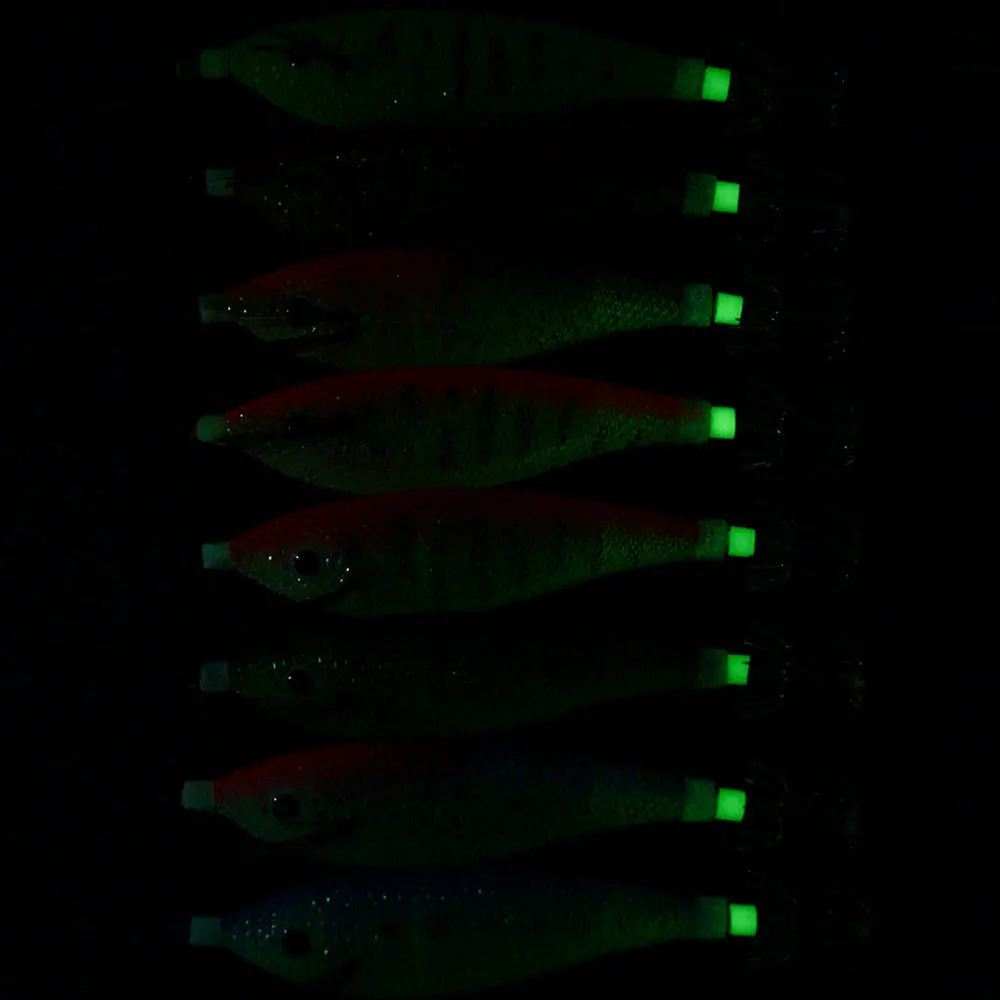 Leuchtender hölzerner Garnelen-Fake-Köder, neuer hölzerner Garnelen-Tintenfisch-Haken, harter Bait13GFishing-Köder-Set – Detail 5