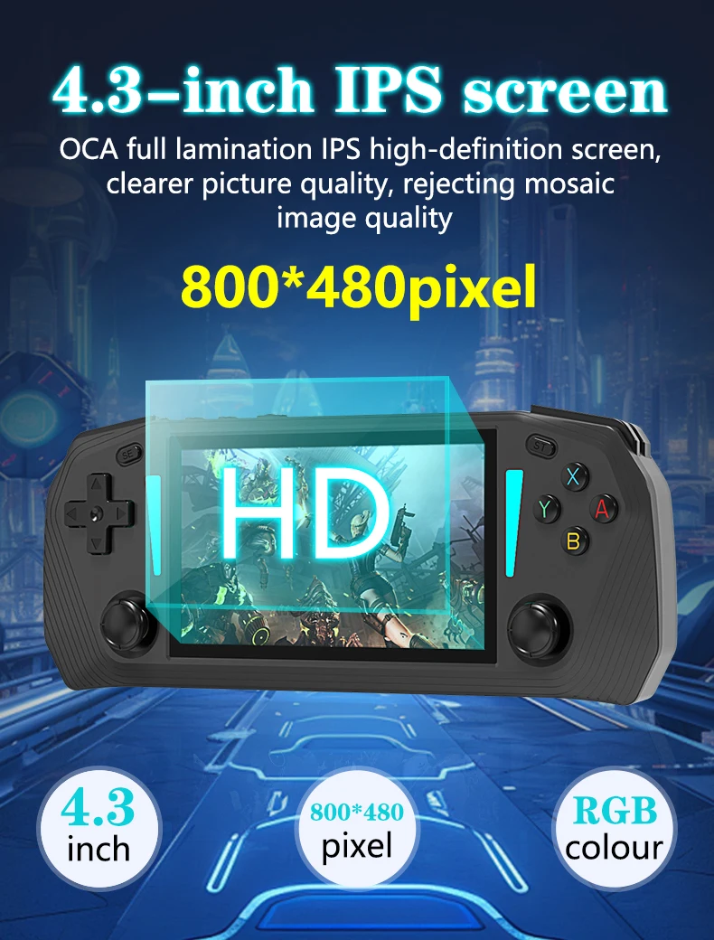 Retro Handheld Game Console Portable Arcade Gaming Player_voghion.com
