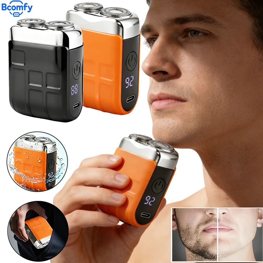

Electric Smart Shaver Household Shaver Digital Display Dual Blade Rechargeable Shaving Machine Portable Beard Trimmer for Men