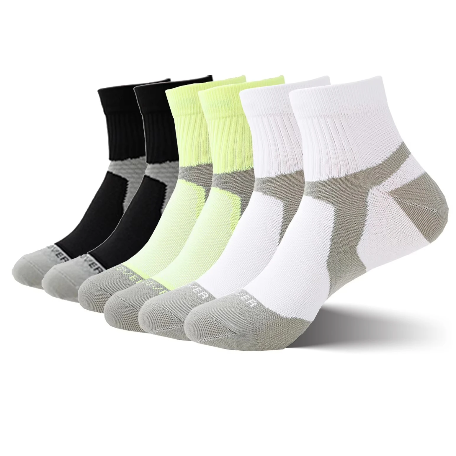 

3 Pairs Men ahd Women Ankle Compression Socks with Cushion, Sport Athletic Running Socks Cotton Sport Wicking Work