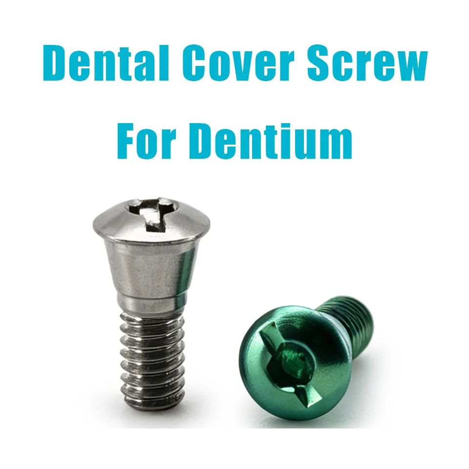 10Pcs Dental Cover Screw Set Compatible with Dentium Implant System Durable Titanium Alloy Surgical Components Reliable Dental