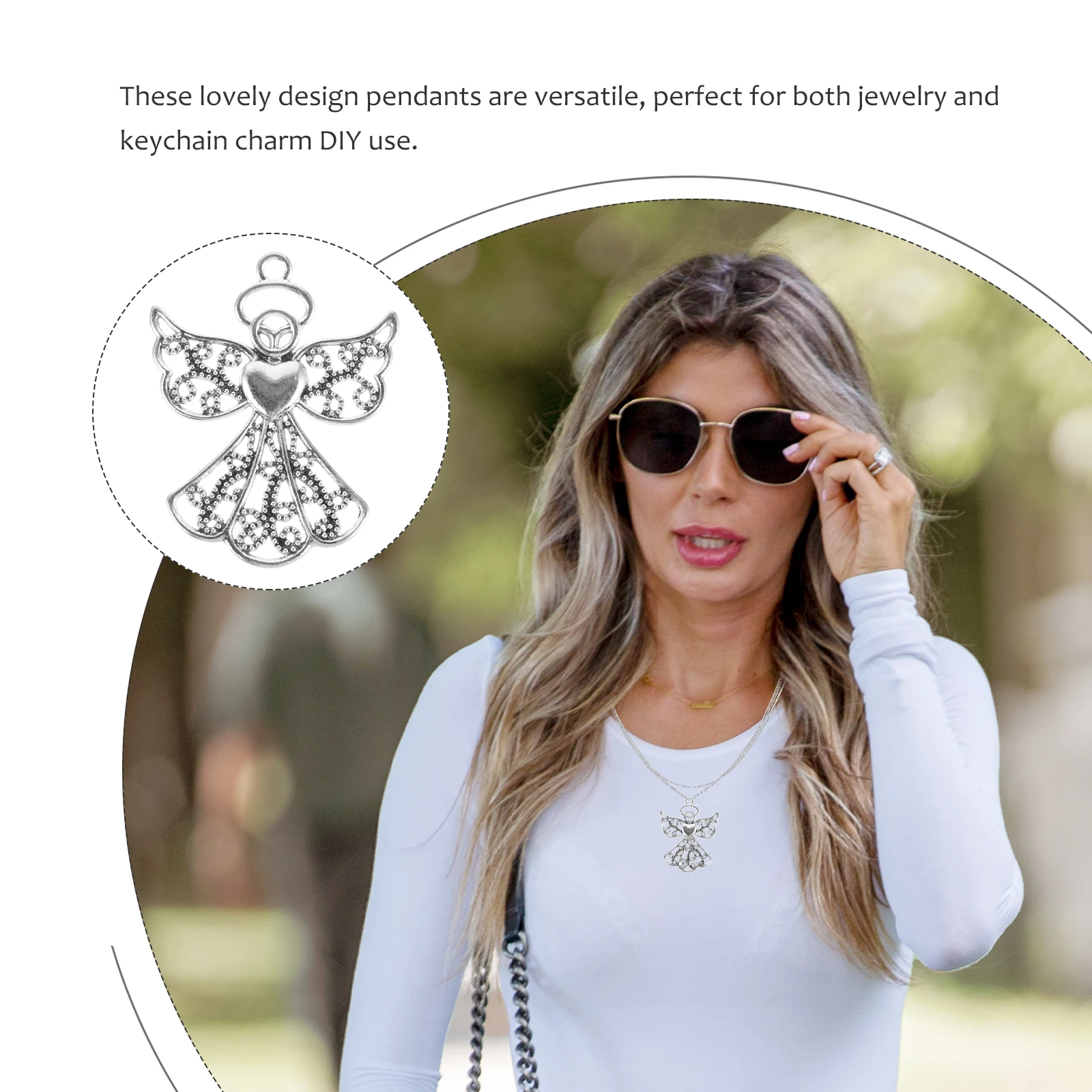 

5pcs Alloy Angel Charms Diy Pendants For Jewelry Making Necklace Bracelet Earring Craft Dedication Gifts Girls Pendant Charms