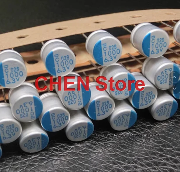 

50PCS NIPPON PSC 6.3V1000UF 8X8MM Motherboard Solid Polymer Capacitor NCC 1000UF 6.3V CHEMI-CON free shipping