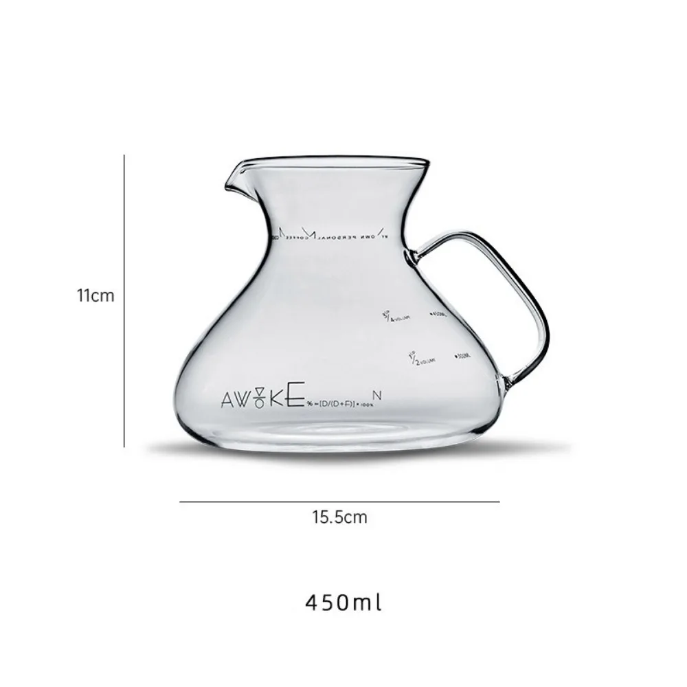 Pour-over Coffee Set with Scale Manual Brewing Coffee Set Cold and Heat Resistant Coffee  Sharing Pot Set Coffeeware Gift