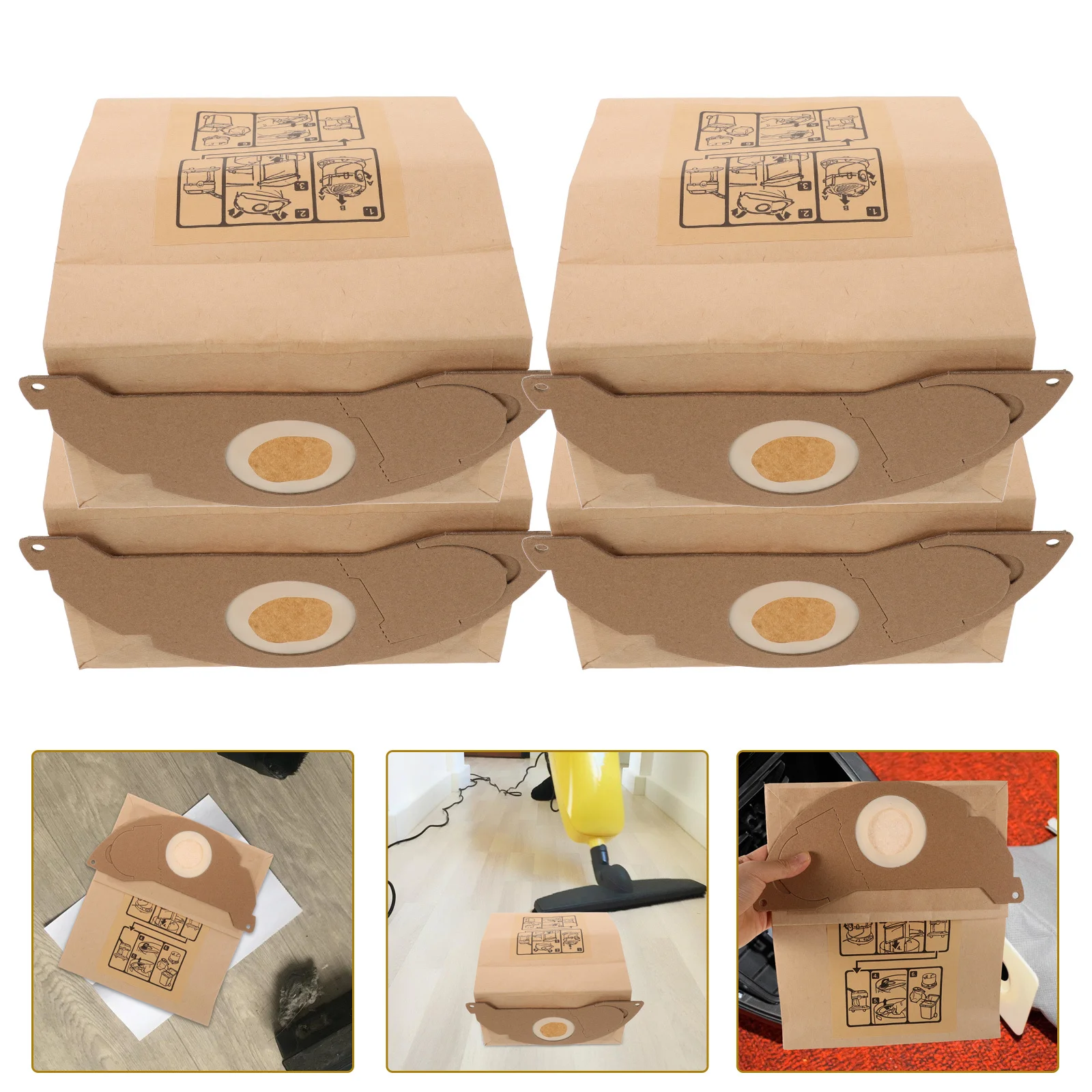 

4pcs Vacuum Cleaner Bags Replacement Dust Collection Bags Compatible With Chrcher A2/S2500/Wd Filtration Vacuum Accessories For