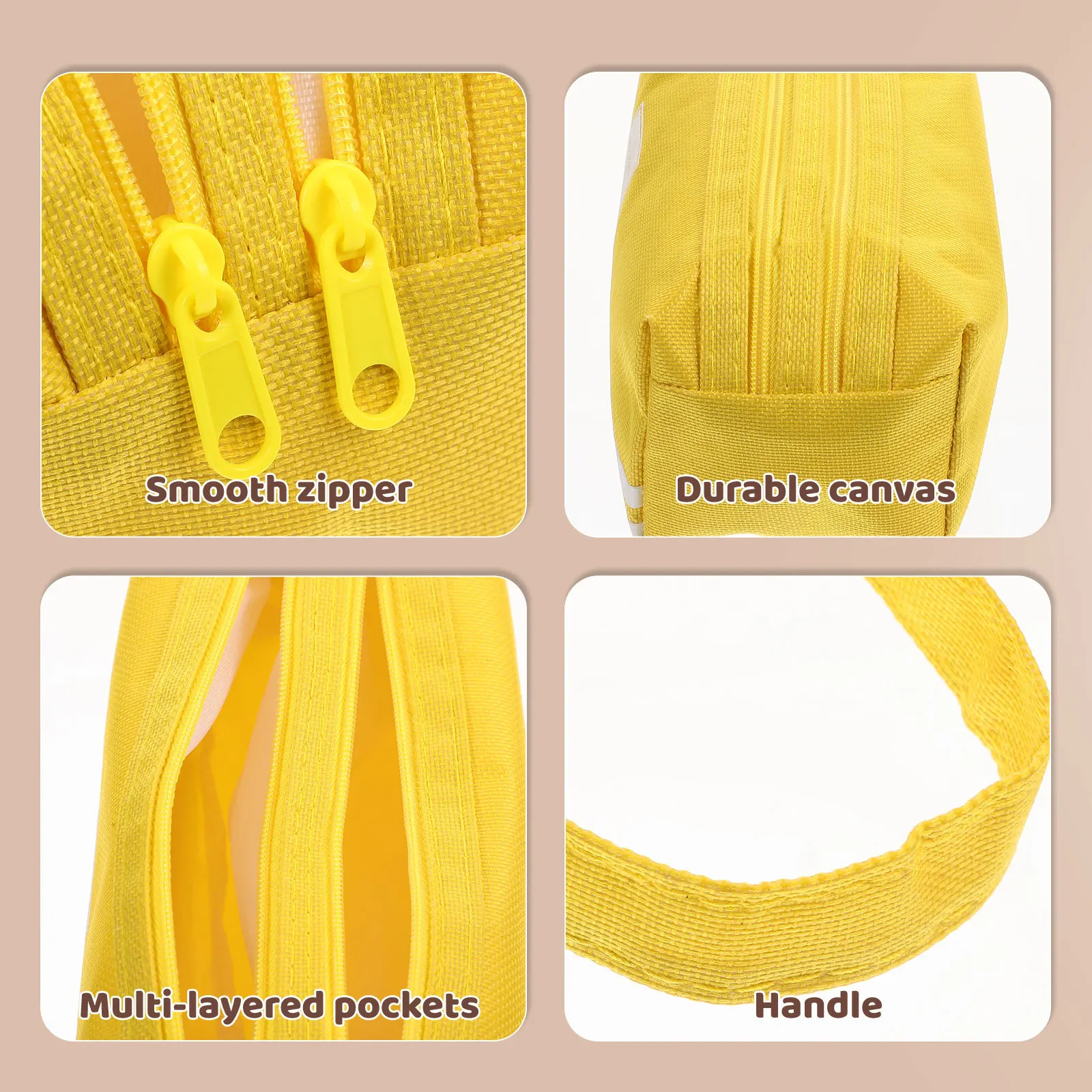 

Chic Pencil Bag Large Capacity Lightweight Portable Pen Case Multi-Function Storage Bag Suitable for Students Teachers Household