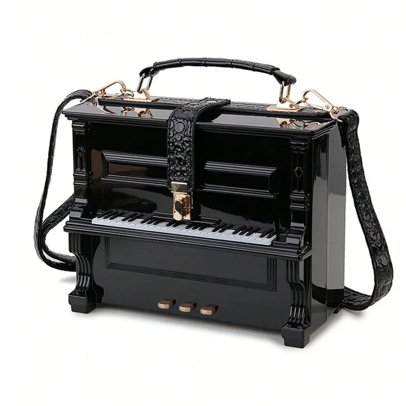 New Women Shoulder Bag Piano Acrylic Box Bag One Oblique Span Styling Handbags Small Square Messenger Bag