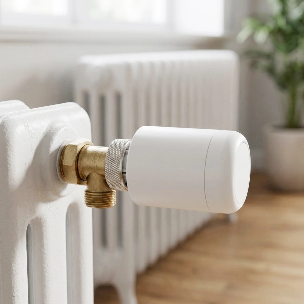 AS Shown Smart Radiator Control Heating System Controller Programmable Valve Voice Assistant Compatible 7-Day Scheduling
