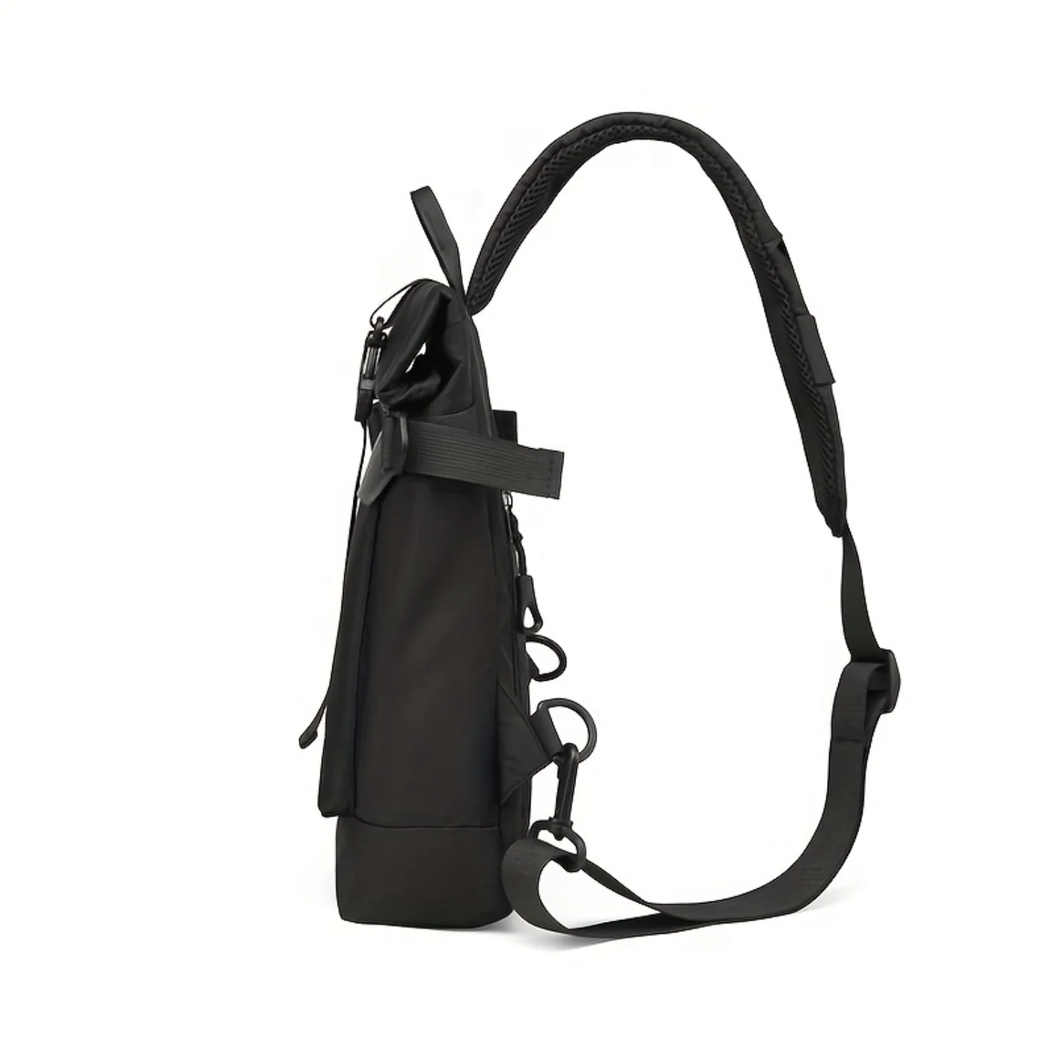 Men's Waterproof Nylon Shoulder Bag for Outdoor Travel and Business - 1pc (Black)