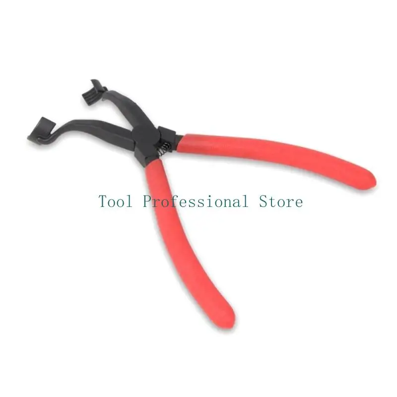57QF Multipurpose Drum Brake Hold Down Spring Pliers Curved Neck Drum Brake Spring Clamp for Various Auto Repair Projects
