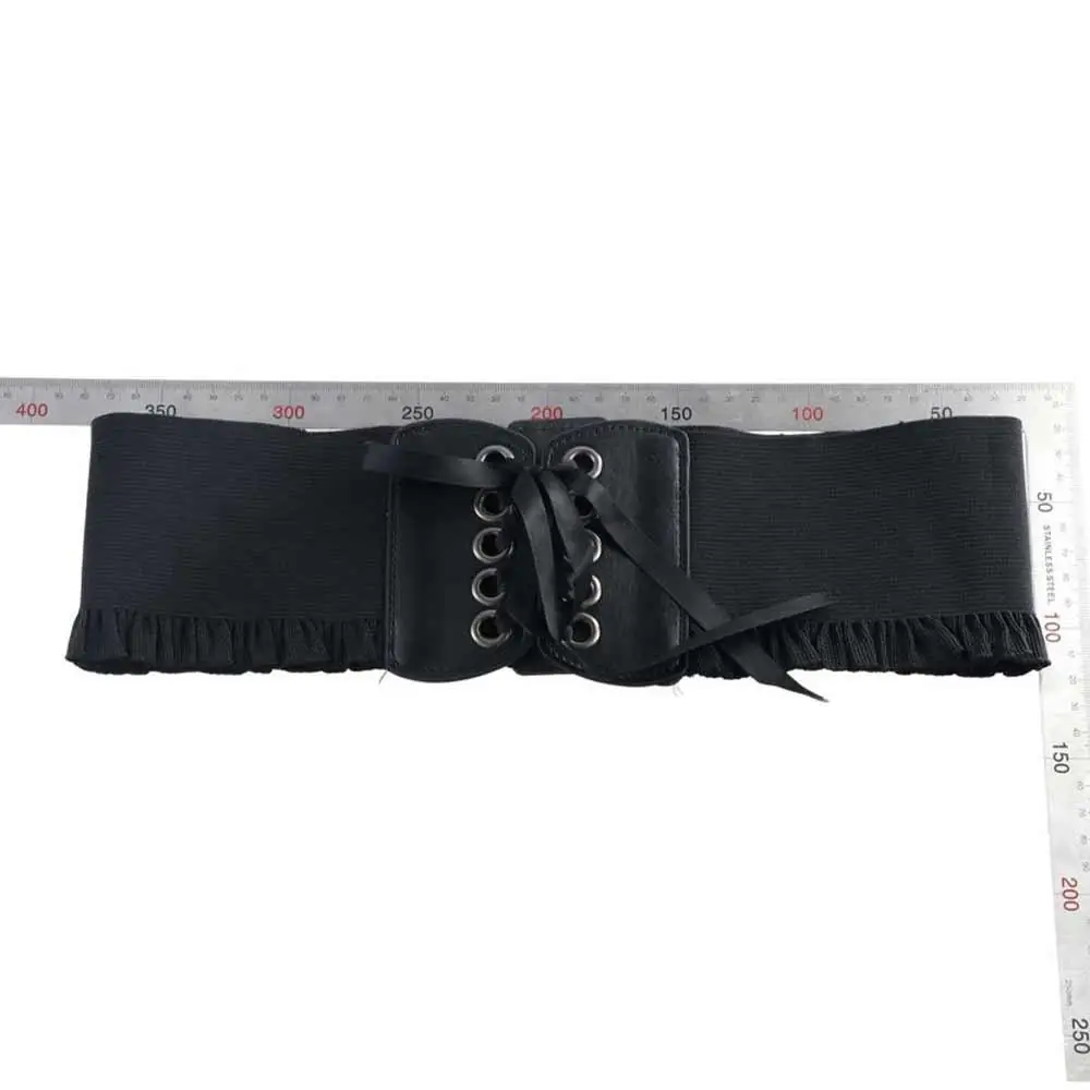 Minority Unique PU Leather Temperament Ribbon Bandage All-match Corset Belt Cummerbund Female Waist Belt Adjustable Waistband