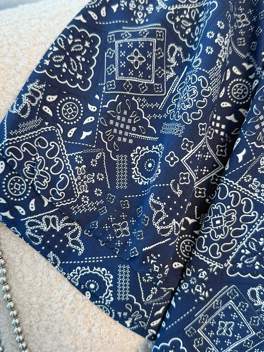 150 kg grote maten dames buste 155 zomer los trendy retro hoge taille a-lijn bloemenjurk marineblauw 5XL 6XL 7XL 8XL 9XL