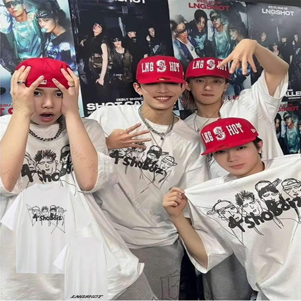 

Hot Sale New Kpop Lngshot Jay Park Same Style Print T-shirt Men Women Hip Hop Fashion Trend T Shirt Men's Casual Cotton T-shirts