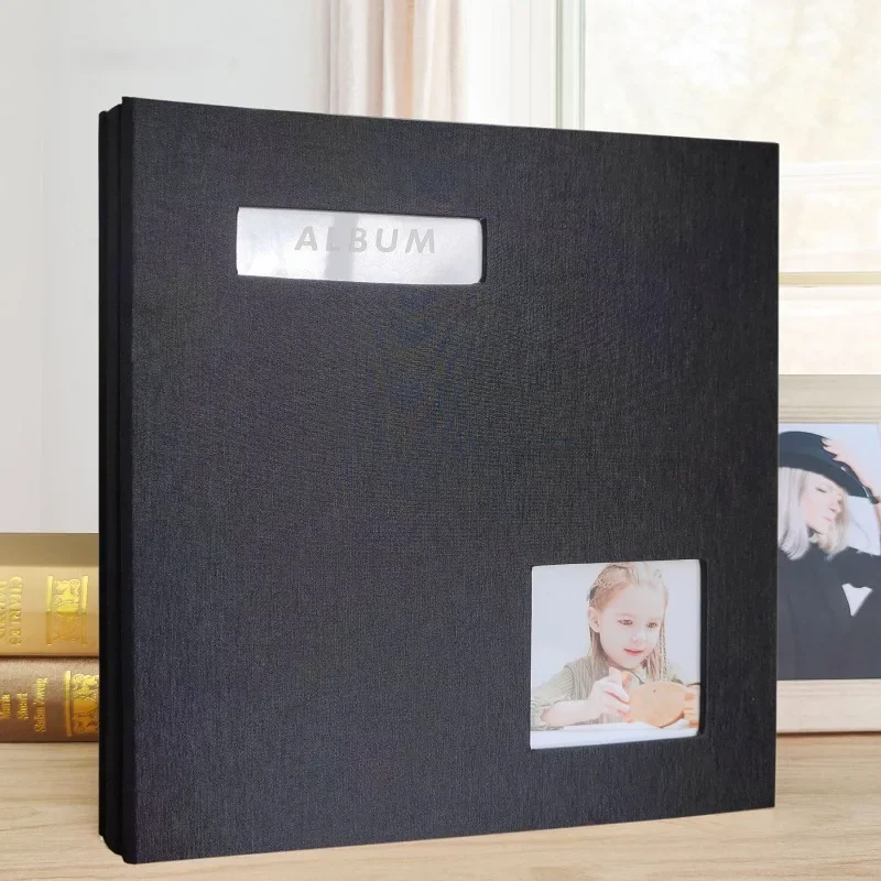 40-Page Self-Adhesive Photo Album 10-Inch Scrapbook with Laminated Cover for Preserving Cherished Memories Photocard Holder