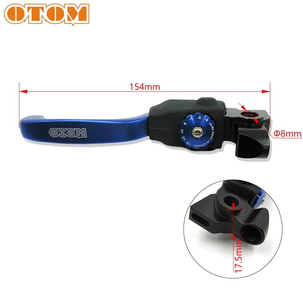 OTOM Motorcycle Clutch Lever Foldable 7 Gears Adjustable 360° Degree Folding Aluminum Handle For KTM SXF HUSQVARNA FC Motocross