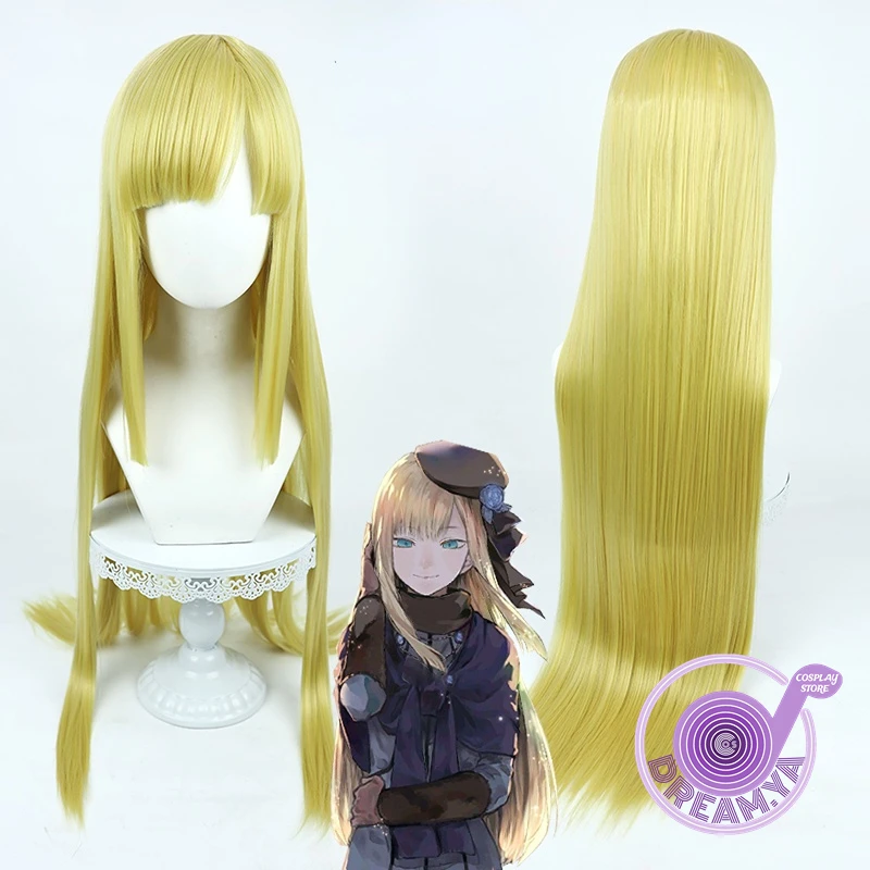 Reines Archisorte Cosplay Wig Lord El-Melloi II Case Files Yellow 90cm Synthetic Hair Heat Resistant Halloween Role Play Party