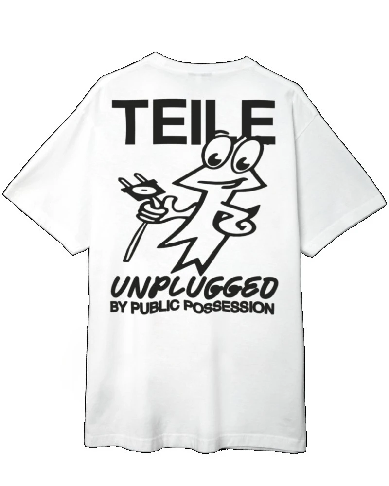 

2025 Men's T-shirt Women's TEILE X Public Possession T-shirt 100% Cotton Casual Retro Short Sleeved T-shirt Street Wear