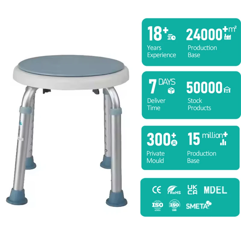 

Special Non-Slip Shower Toilet Chair for Elderly Disabled Pregnant Women-Bathroom Safety Equipment for Seniors Bathroom Stool