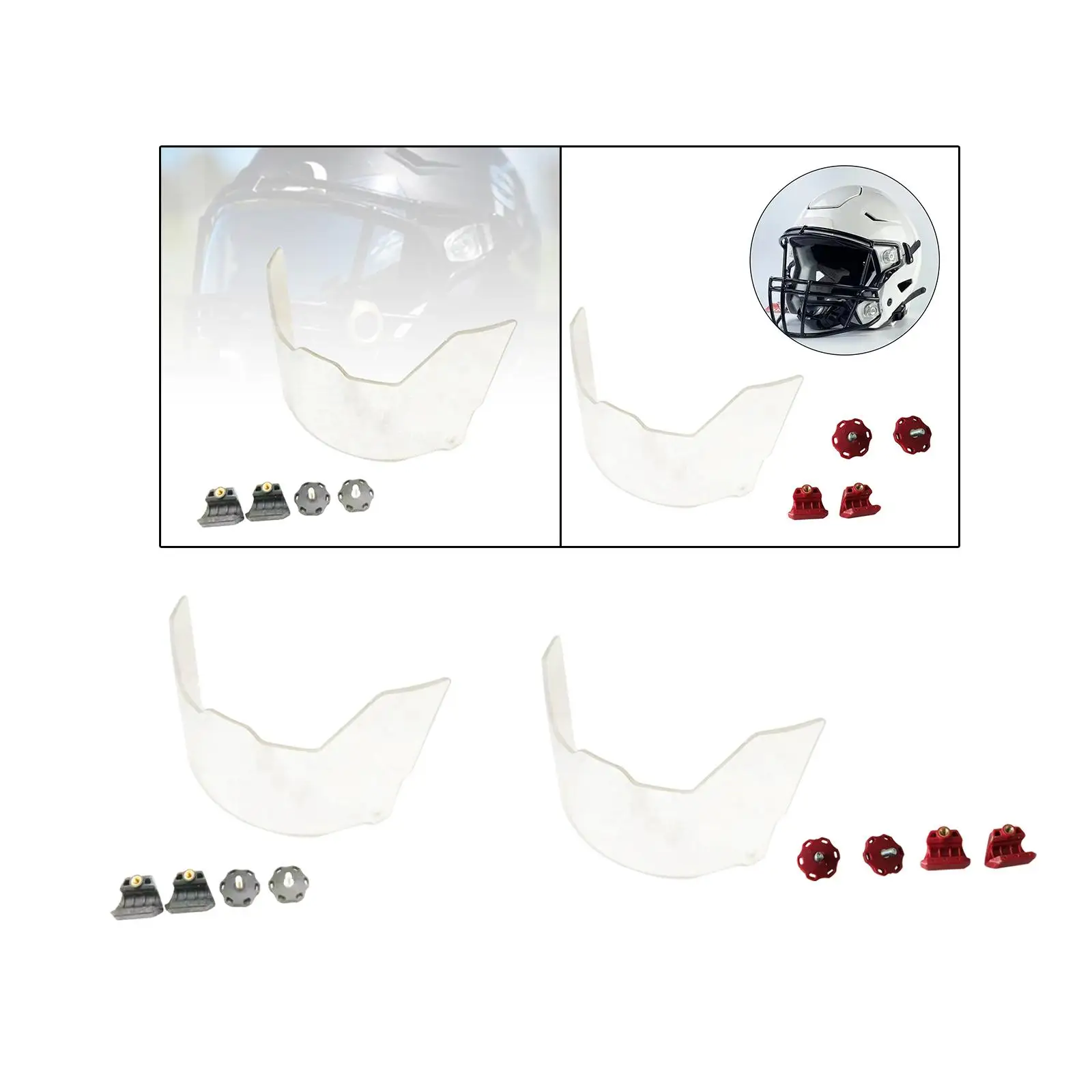 

Football Helmet Visor Easy to Install Protective Cover for Football Baseball