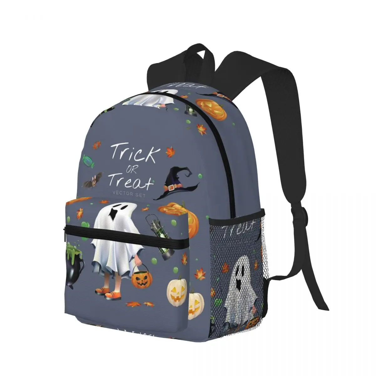 

Pumpkin Witch Pattern Halloween Student Backpack School Bag Hiking Travel Daypack for Boys Girls Bookbag Shoulder Bags