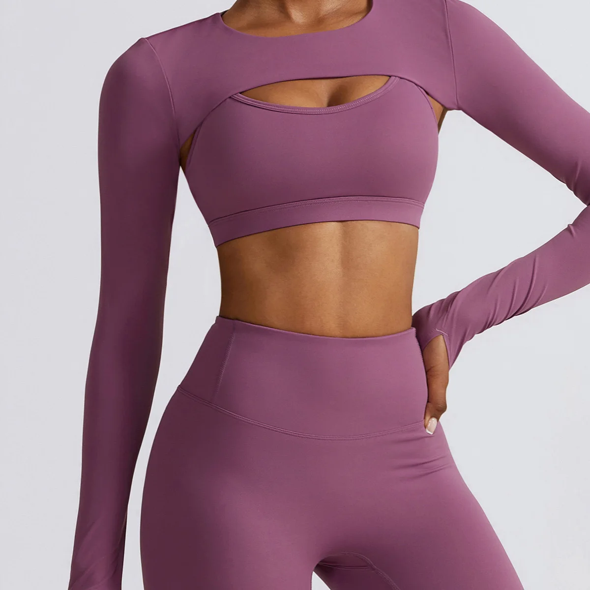 2/3PC Women's Tracksuit Seamless Long Sleeve Yoga Set Workout Sportswear Gym Clothing High Waist Leggings Fitness Sports Suits