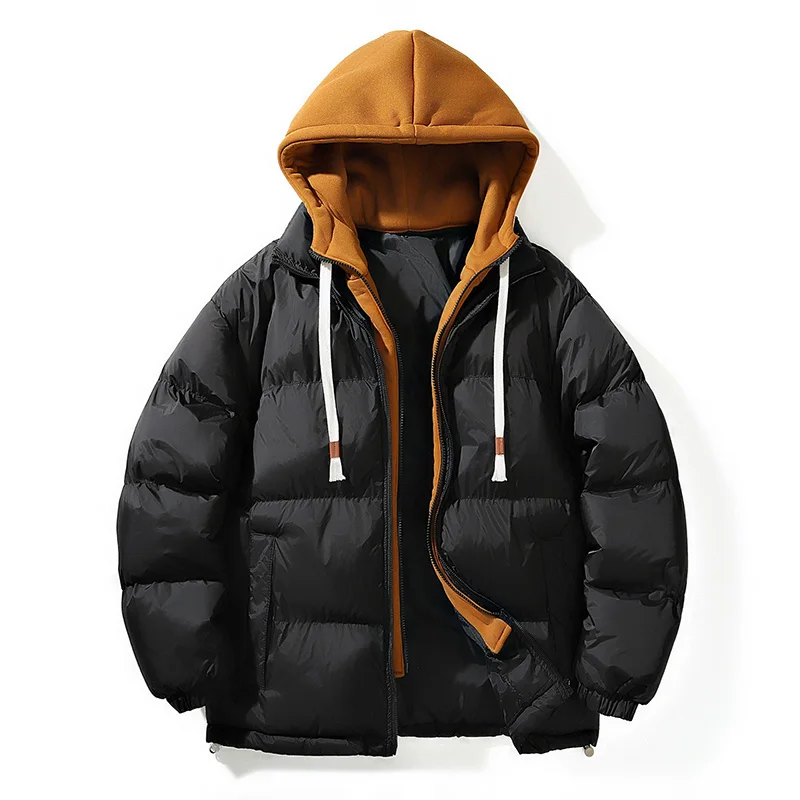 

Warm Cotton-Padded Men Winter Fashion Simple Thickened Cotton-Padded Baseball Jacket New Men's Trend Coat High Quality Windproof