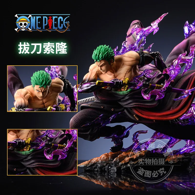 17cm Anime One Piece Action Figure Draw Knife Sauron Three Knife Flow Zoro With Box Pvc Collection Statue Model Figurine Toys