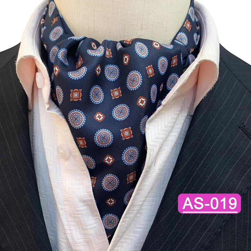 2023 Elegante Herren Ascot Krawatte Plaid Floral Krawatten Für Mann Polyester Jacquard Gewebte Krawatte Für Hochzeit Business Party Zubehör