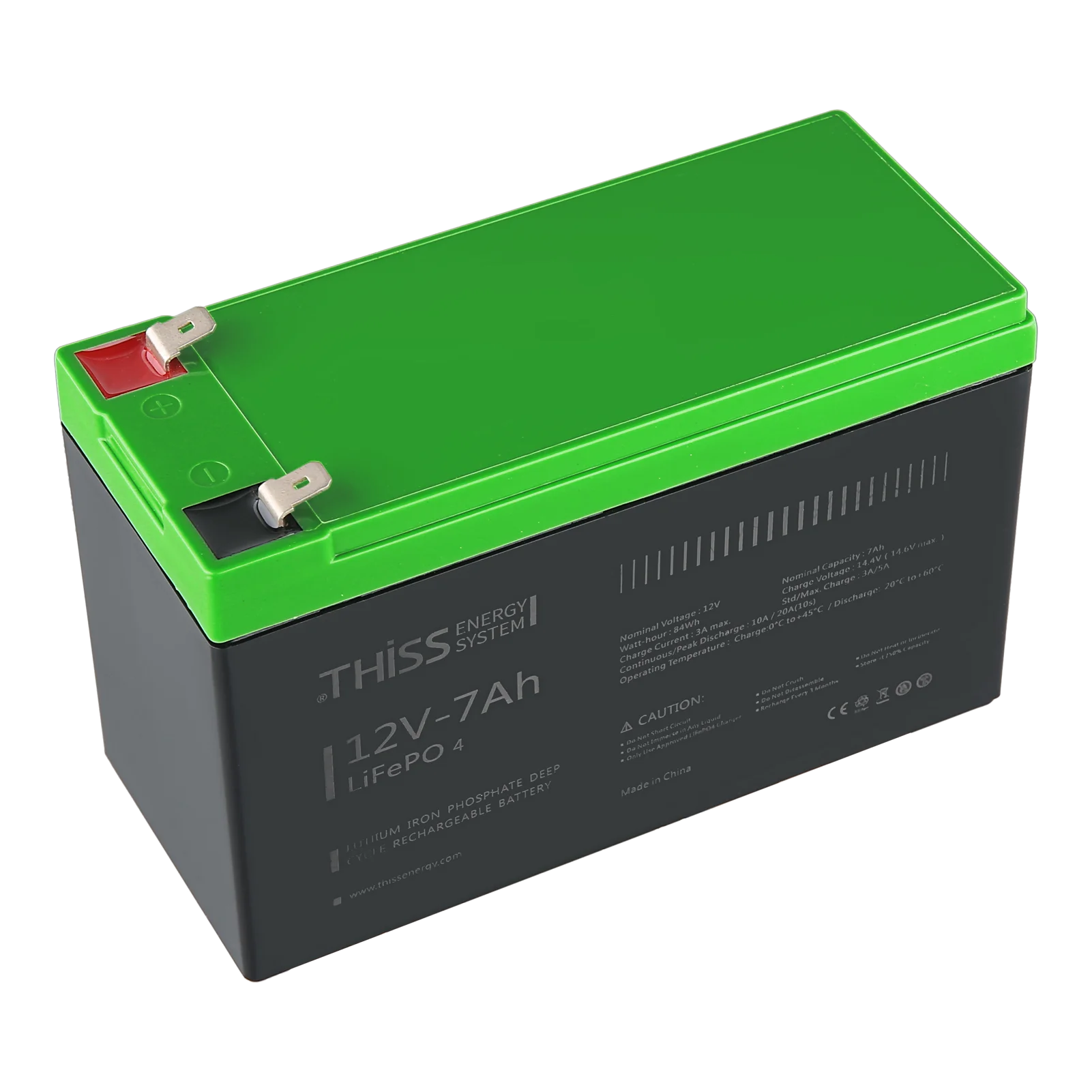 2 حزمة LiFePO4 بطارية ذات دورة عميقة 12 فولت 7Ah مدمجة BMS تحل محل معظم الطاقة الاحتياطية وتطبيقات الشبكة الخارجية للتخزين المنزلي