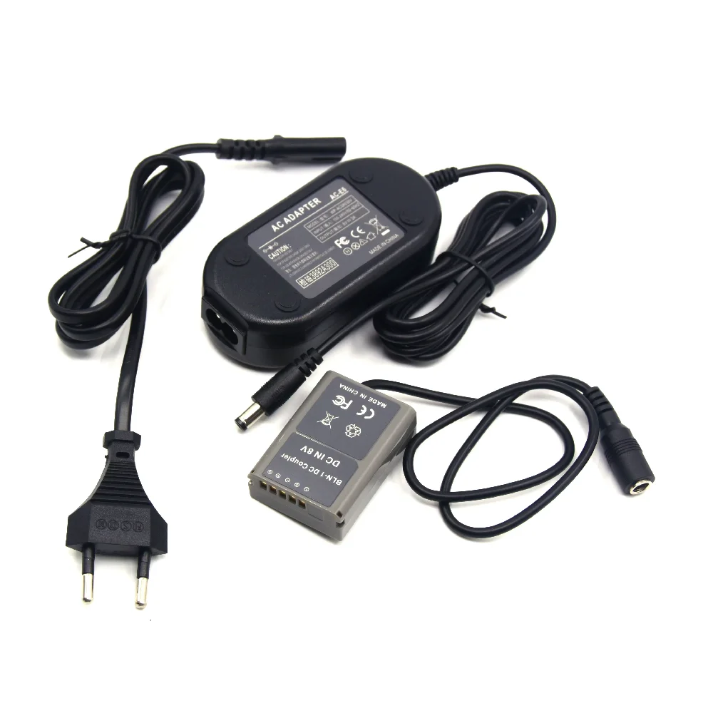 AC-E6 AC Power Adapter PS-BLN1 Dummy Battery BLN-1 DC Coupler Fit for Olympus OM-D E-M5 OM-D E-M5 II 2 E-M1 PEN E-P5 Camera