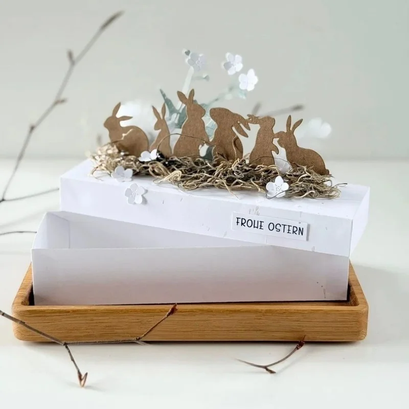 Mmao Craft Metall-Stanzformen, Schneidformen, Osterhasen-Rand, Scrapbook-Papier, Bastelmesser, Schablonen, Stanzschablonen – Detail 16